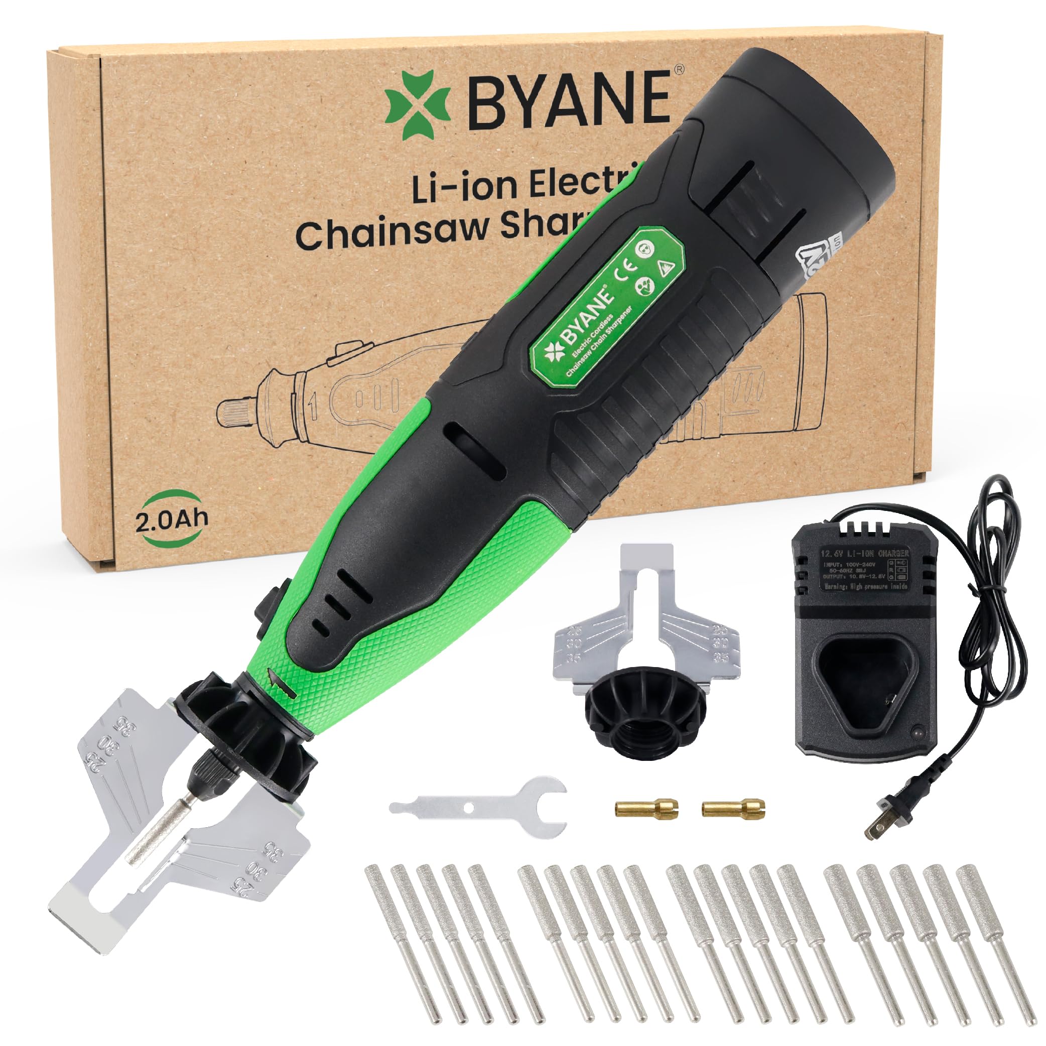 Electric Cordless Chainsaw Sharpener Kit, 12V Portable Chain Saw ...