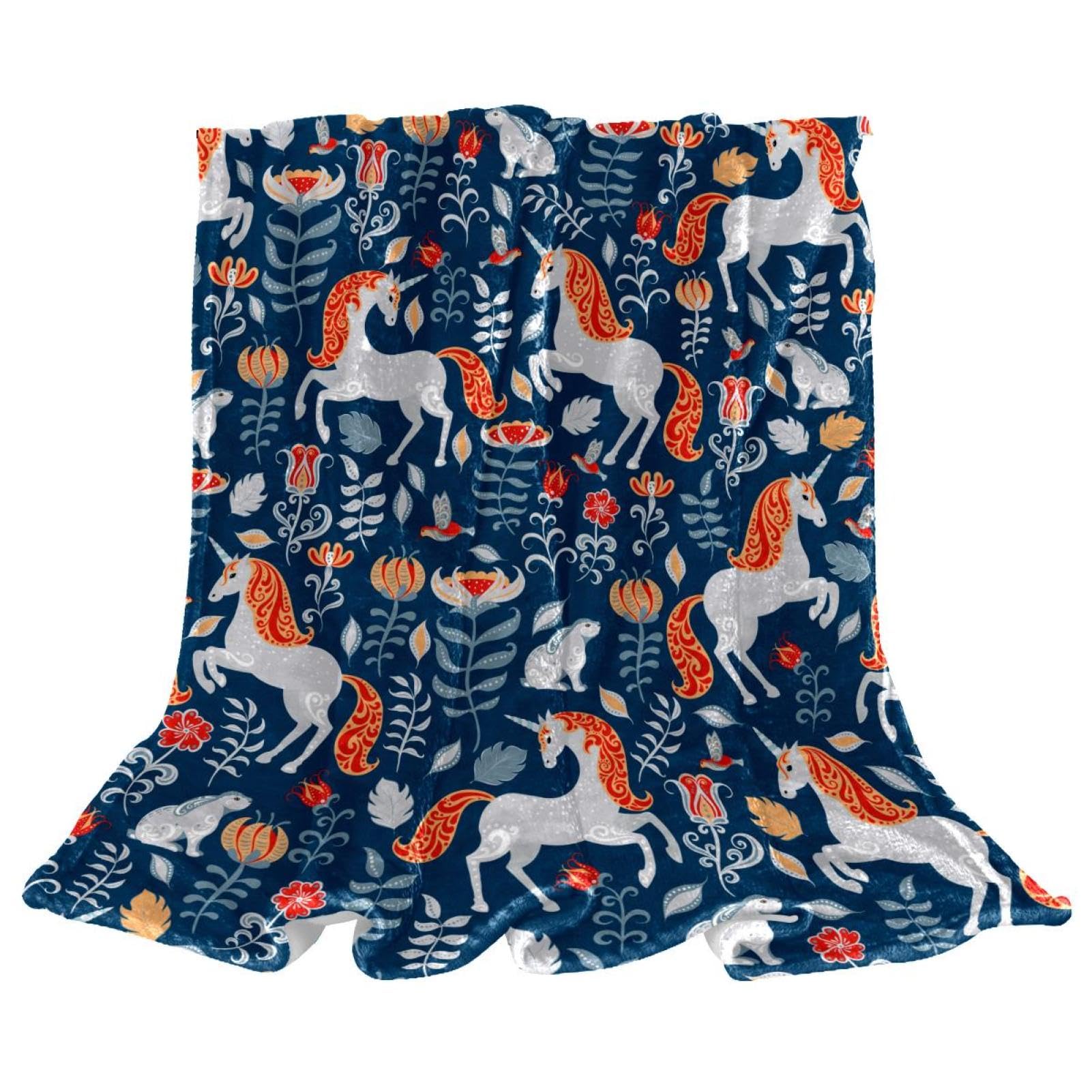 Couverture polaire lapin licorne plaid chaud microfibre douce jeté de canapé