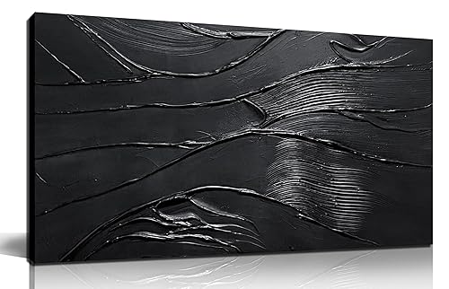 CGXART Abstract Painting Wall Art For Living Room Black Painting