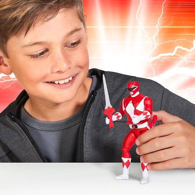 Foto 7 de 8 de Power Rangers, Figura articulada, 15 cm, Ranger Rojo, 4+, PWG072