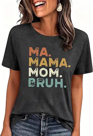 Women's Boho Wildflower Graphic Loose T-Shirts, Summer Short Sleeve Casual Tops