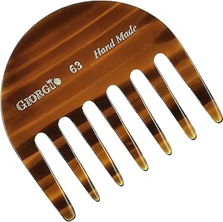 Giorgio G63 Small Travel Purse Hair Detangling Comb, Pocket Wide Tooth Comb for Curly Hair, Thick Wavy. Hair Detangler Com...