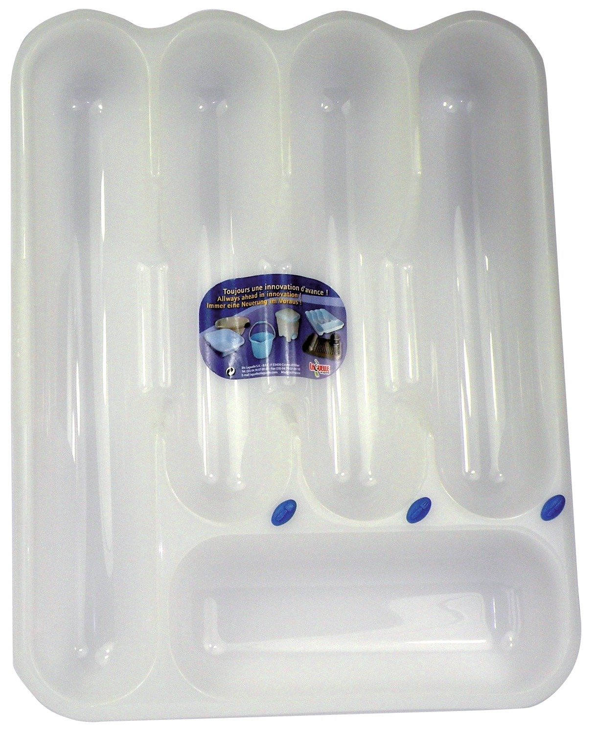 Range Couverts LAGUELLE Gris 5 Cases Tiroir Cuisine Organisateur