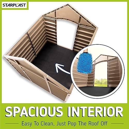 Miniatura 5 de Starplast - Perrera resistente a la intemperie y al agua, fácil de armar, perfecta para perros pequeños y grandes