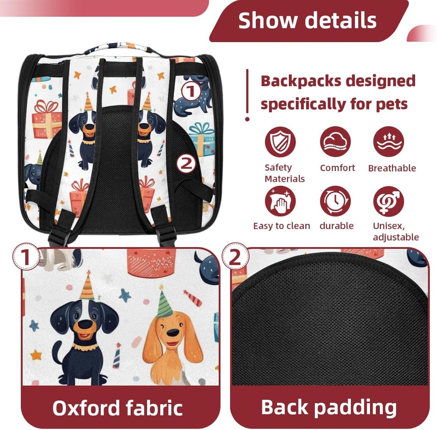 Cute Funny Dogs and Gifts (15) Pet Carrier Airline Approved Soft Sided Portable Cozy Travel Pet Bag, Car Seat Safe Carrier for Cats and Dogs