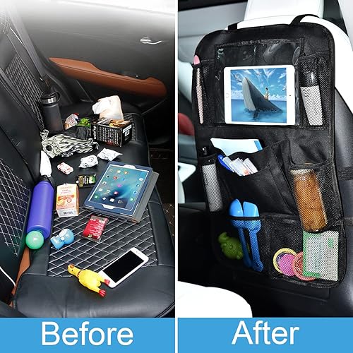 AiQInu Organisateur Voiture Enfant Facile à Entretenir, Arrière avec Espace de Rangement, Protection Siège Enfant (1 pc) - 5