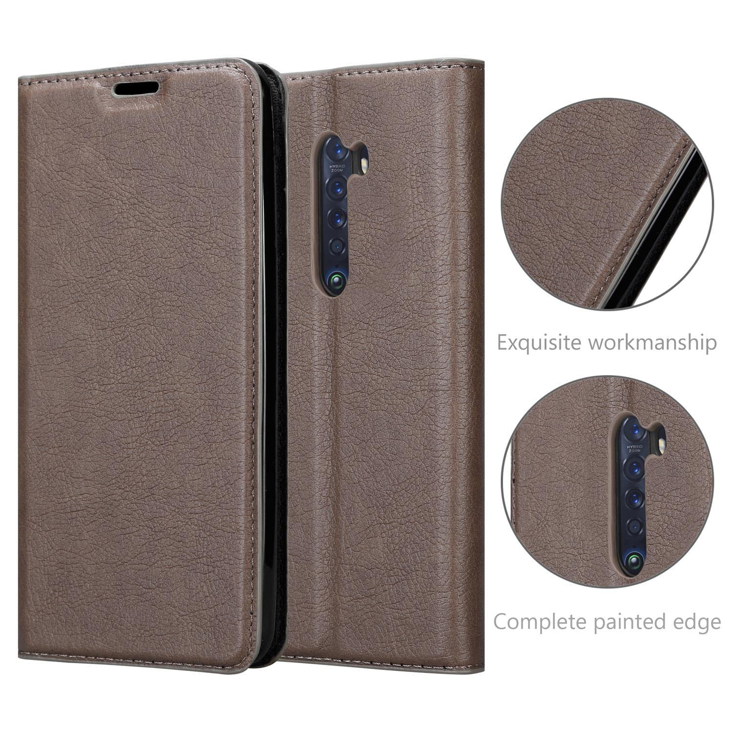 Cadorabo Custodia Libro compatibile con Oppo Reno4 in BRUNO CAFÉ - con Vani di Carte, Funzione Stand e Chiusura Magnetica - Portafoglio Cover Case Wallet Book Etui Protezione