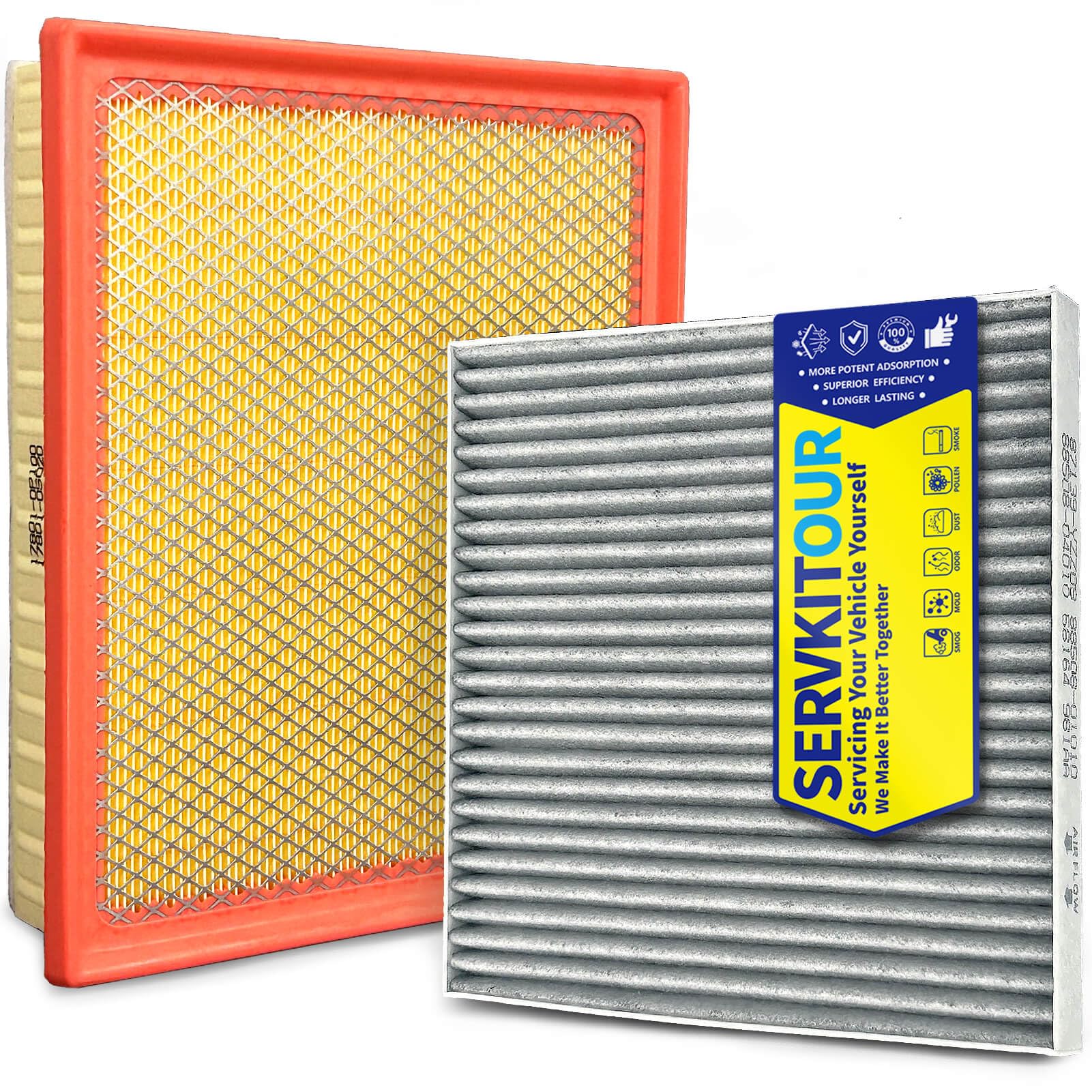 SERVKITOUR Cabin & Engine Filter Set