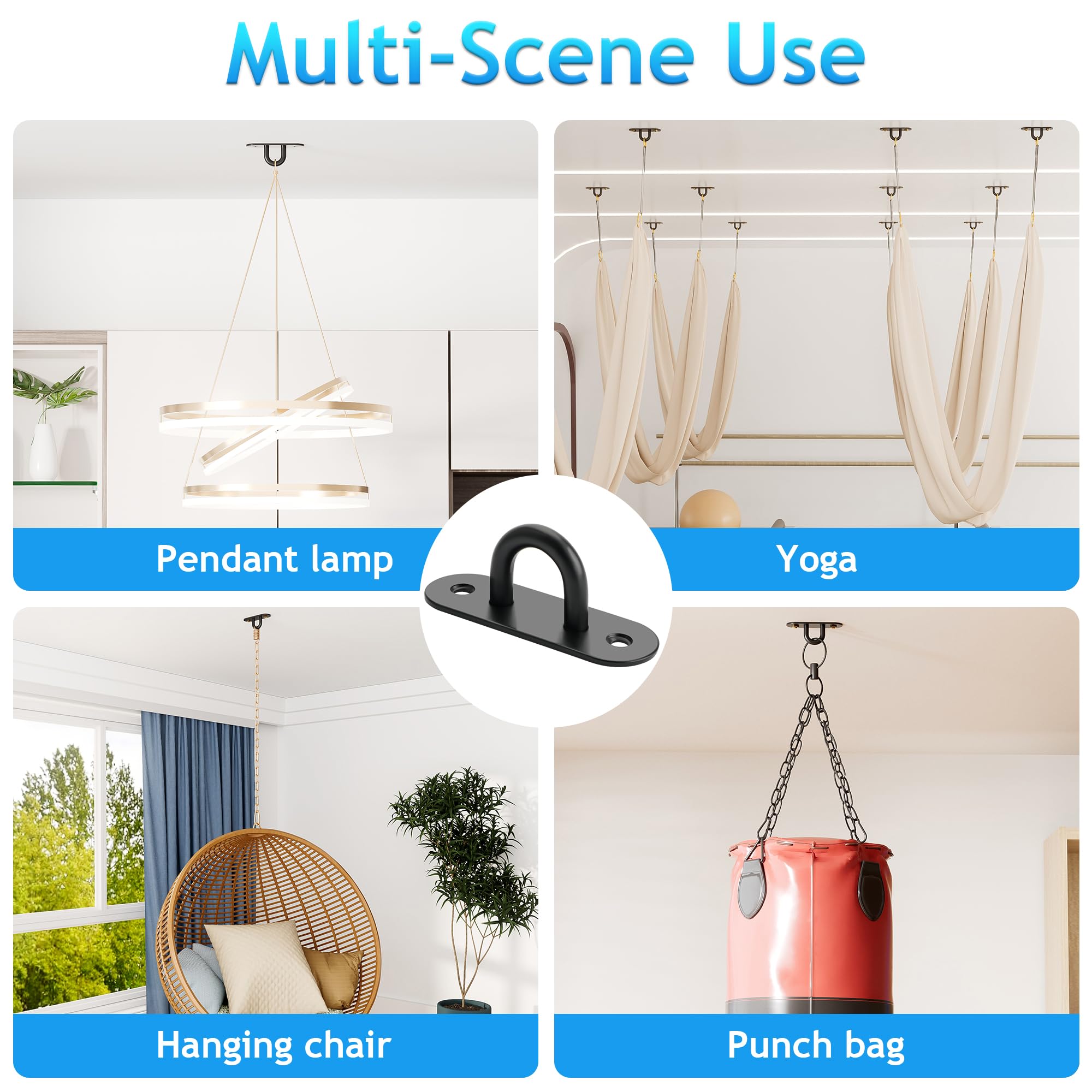 Amazon.com: SAYAYO 6 PCS Pad Eye Plate Hooks U Ceiling Hook for