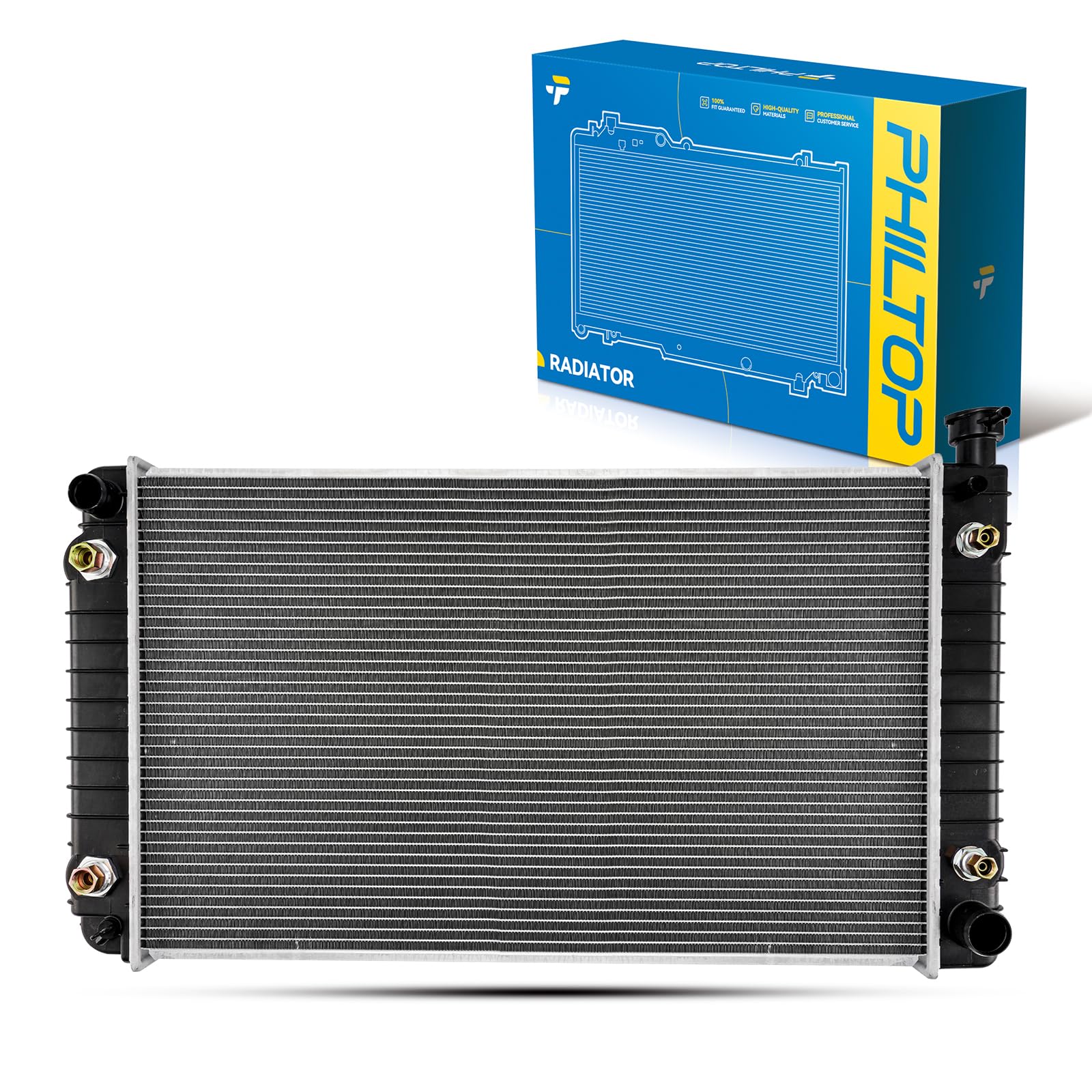 PHILTOP CU622 Automotive car Radiators for 88-94 C1500 5.7L, 1988-1994 K1500 5.7L, 1988-1994 K2500 5.7L, 88-95 C1500 5.0L, 88-94 C2500 5.7L, 88-95 K1500 5.0L, 1992 K1500 Suburban With TOC And EOC