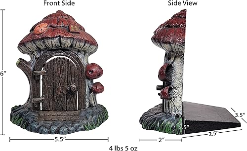 Miniatura 4 de Lulu Decor, Tapón decorativo para puerta de hada de hierro fundido 100% para puerta de 4 libras, 5 onzas
