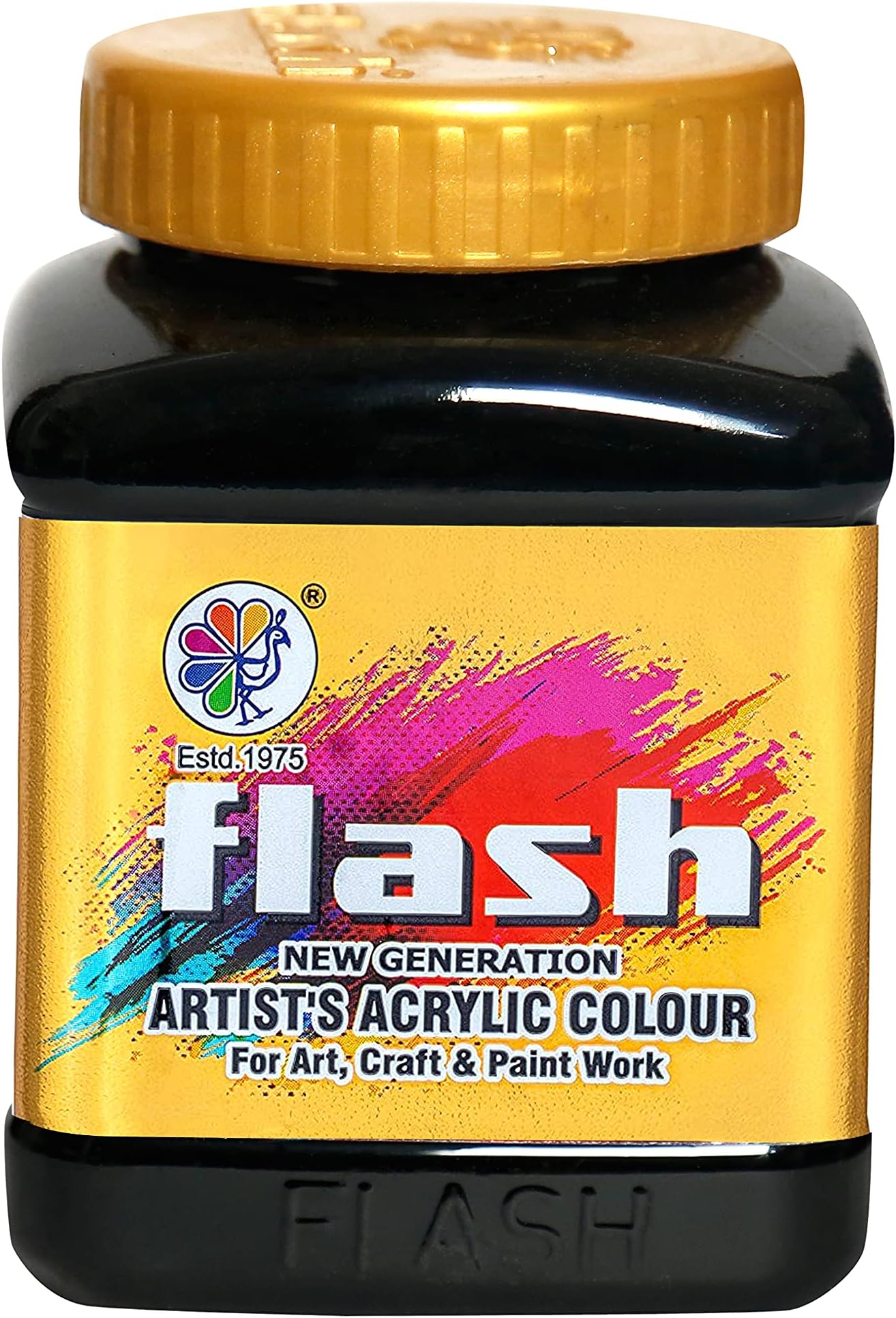 Acrylic Colour (Black, 500 ml)