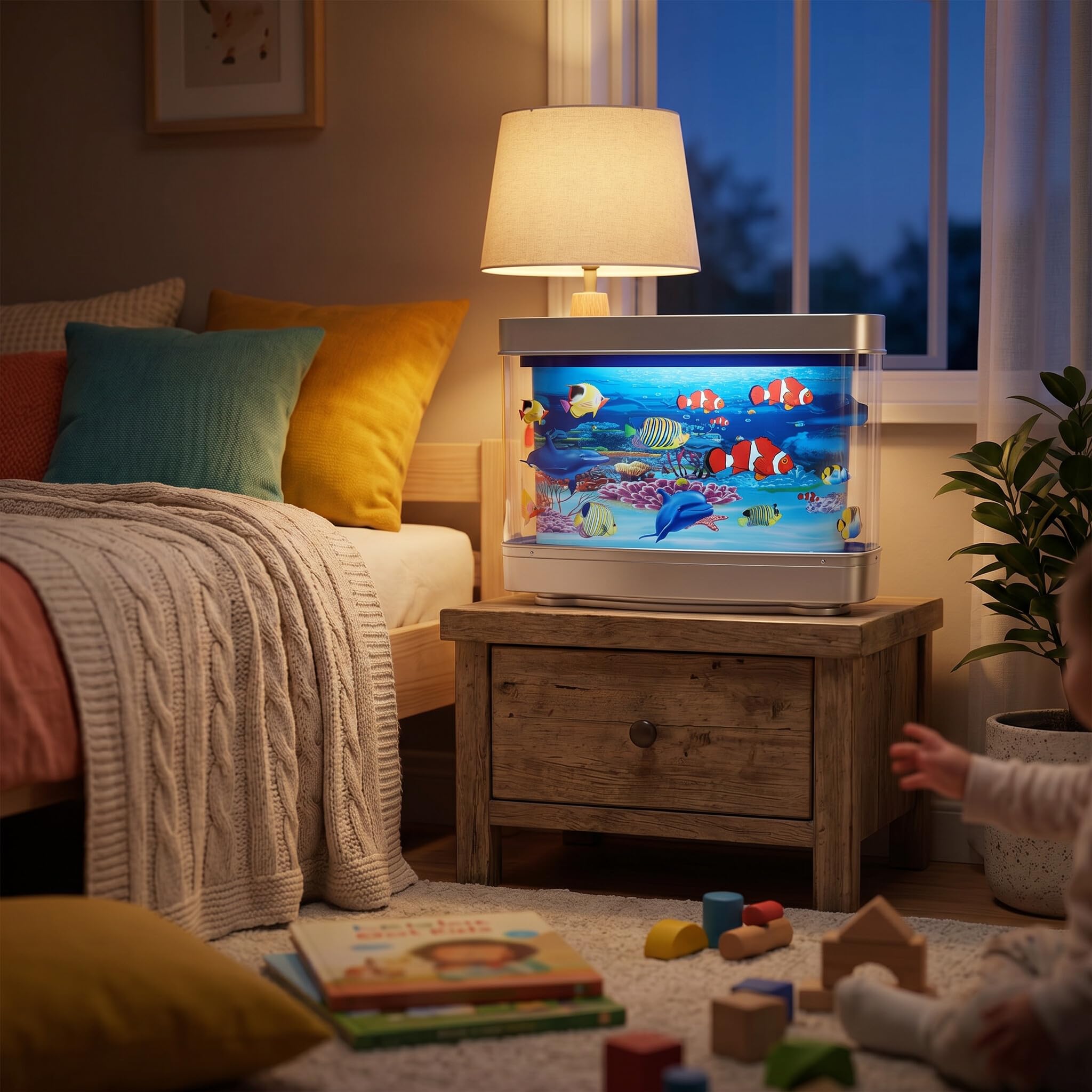 Greensen Lifelike Bewegende Fischtanklampe, Mini Dekorative Künstliche Aquarium -Nachtlicht mit Bewegungsfisch für, Katze, Baby, Spielzeug