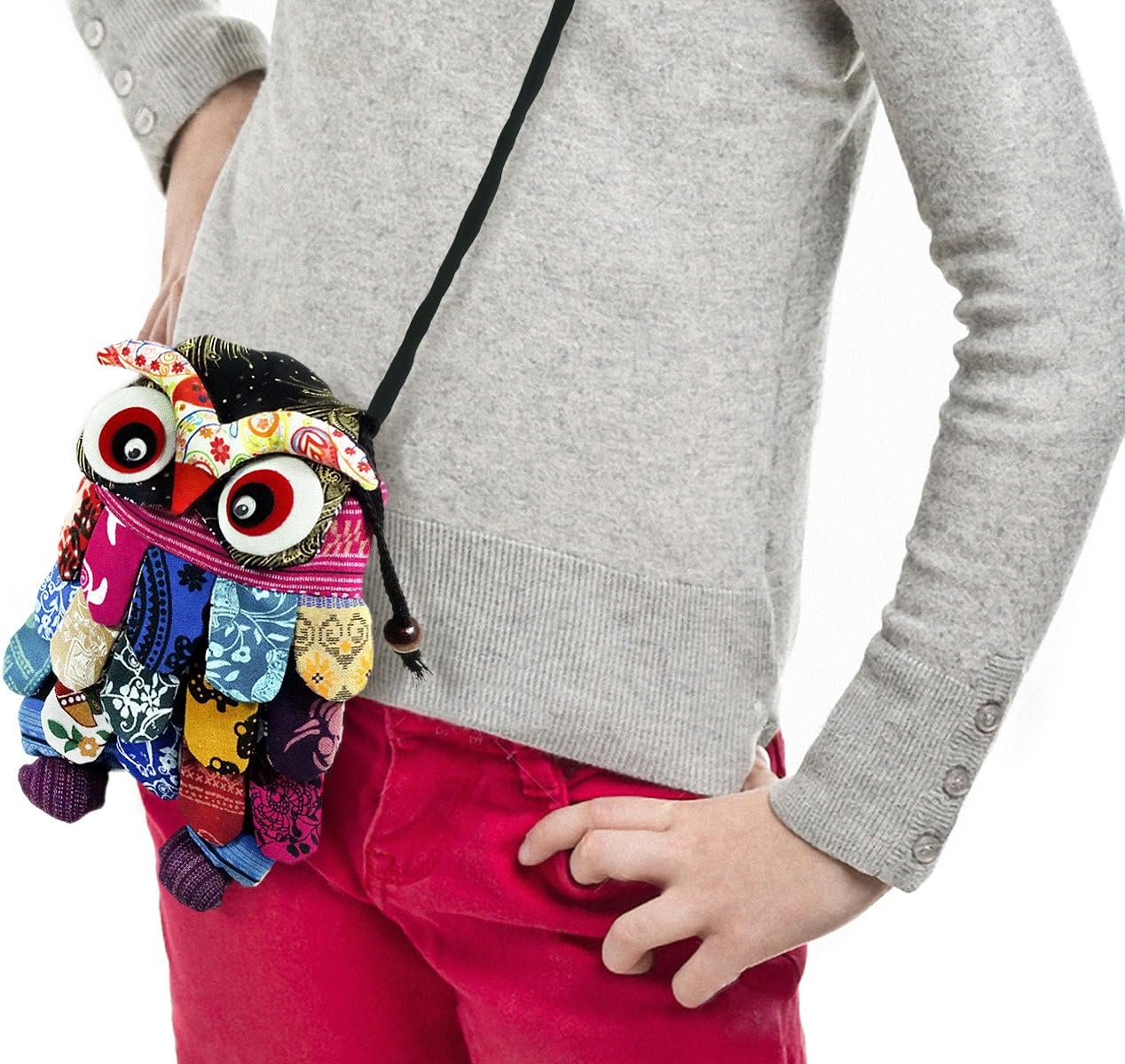 Owl Crossbody Bags Adorable Patchwork Medium
