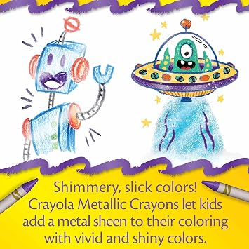 Crayola Metallic Crayons, 24 Count