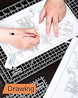 Vista 5 de Alfombrilla de corte autorreparable de 9 x 12 pulgadas, alfombrilla de costura giratoria Idemeet para manualidades, protector de mesa de hoja de 5