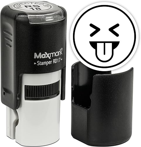 Miniatura 57 de MaxMark Sello Emoji Redondo Autoentintado - Corazón - Tinta Púrpura