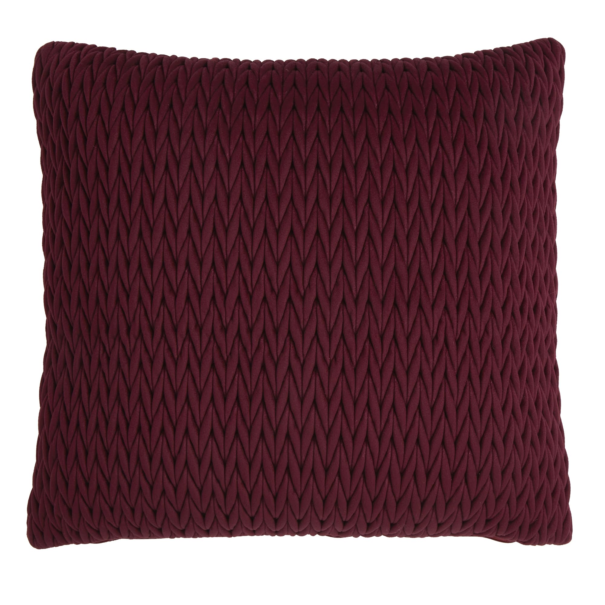 B&Q -  Amory Luxe Wine Velvet Filled Cushion