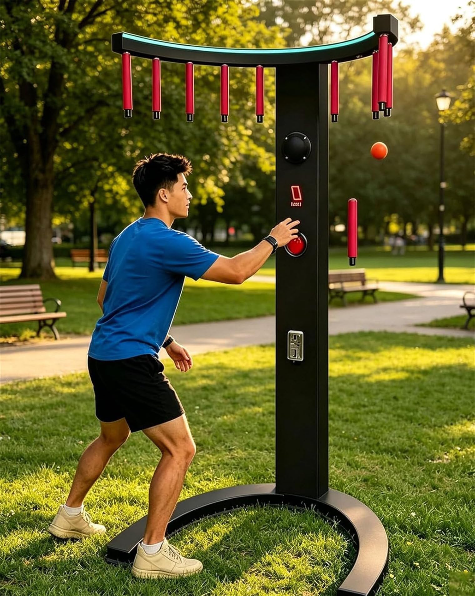 Juego Arcade De Atrapar Palos para Entrenamiento De Coordinación Mano-Ojo, Juego Arcade De Atrapar Palos, Juego De Desafío De Reacción Rápida para Todas Las Edades, 10 Velocidad Ajustables