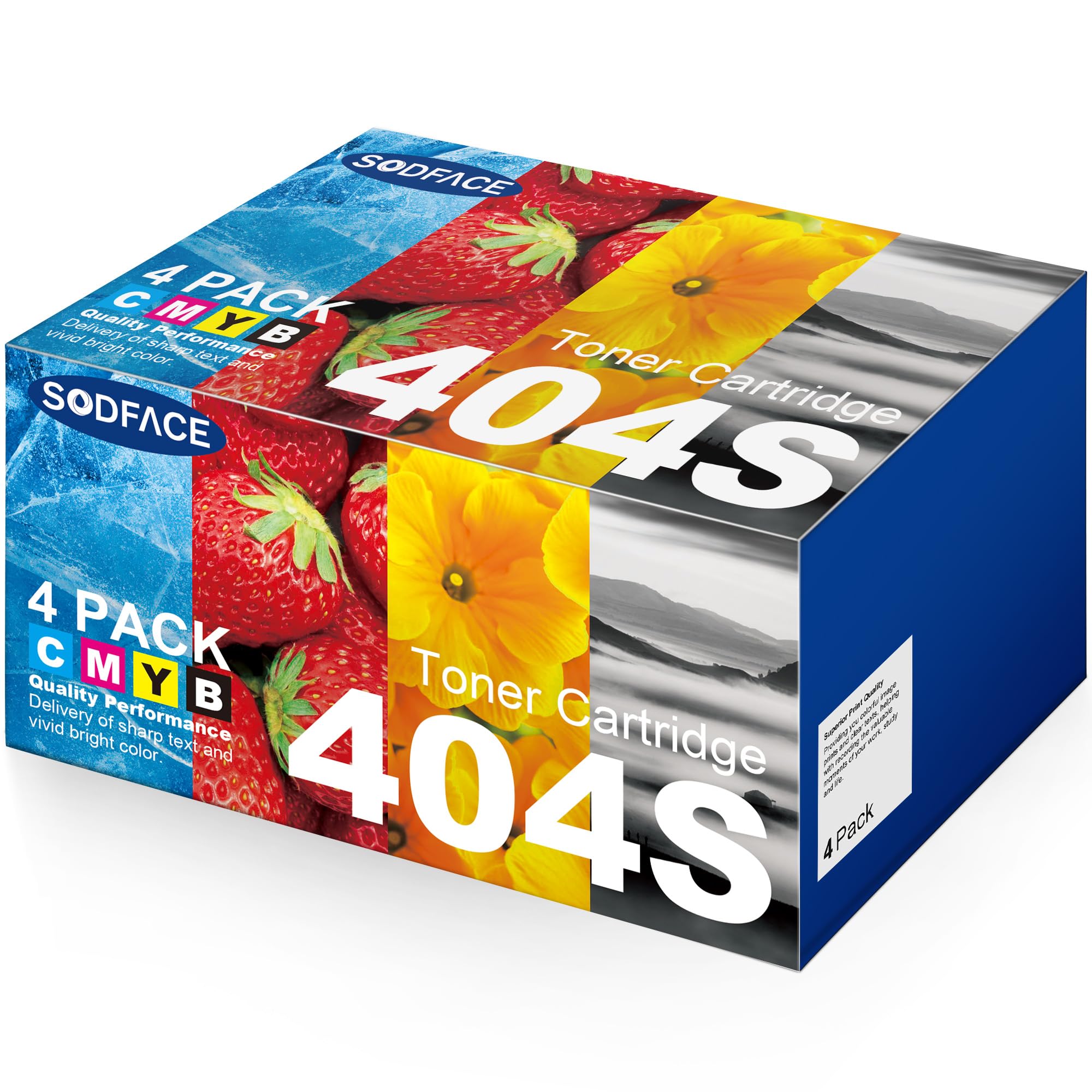 SODFACE CLT-P404C 404S Toner Kompatibel für Samsung CLT-K404S für Xpress C480FW C430W C48X C480W C430 C480 C480FN C43X CLT-K404S CLT-C404S CLT-Y404S CLT-M404S (Schwarz Cyan Gelb Magenta, 4er-Pack)