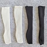 2 Pairs of 1/6 Scale Figure Knee-high Socks for 12 inch Female Action Figure Toy