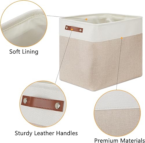 Vista 49 de DULLEMELO Canastas de almacenamiento pequeñas de 15 x 6 x 5.5 pulgadas, contenedores de almacenamiento de tela para tanque de inodoro