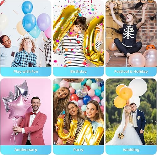 Miniatura 5 de Bomba eléctrica para globos, boquillas dobles de 600 W, bomba de aire 3 en 1 para globos de látex y papel de aluminio, fiestas y decoraciones