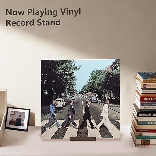 Miniatura 2 de KAIU Soporte de discos de vinilo de alta calidad, muestra tu cubierta de álbum ahora jugando, diseño minimalista y elegante, compatible con todos