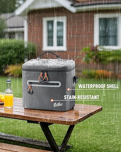 Miniatura 5 de Bolsa de picnic con aislamiento de lados blandos, 7/16/30 latas de lonchera aislada, bolsa de almuerzo impermeable, a prueba de fugas, portátil