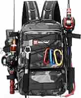 Zaino Da Pesca Con Porta Canna, 42L Resistente All'Acqua - Per Escursionismo - Foto 2