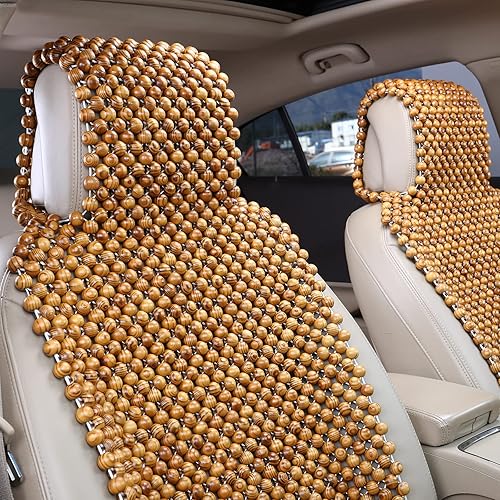 Miniatura 3 de Fundas de asiento con cuentas grandes de oliva natural de 18mm para autos, fundas de asiento de automóvil con cuentas refrigeradas, fundas de