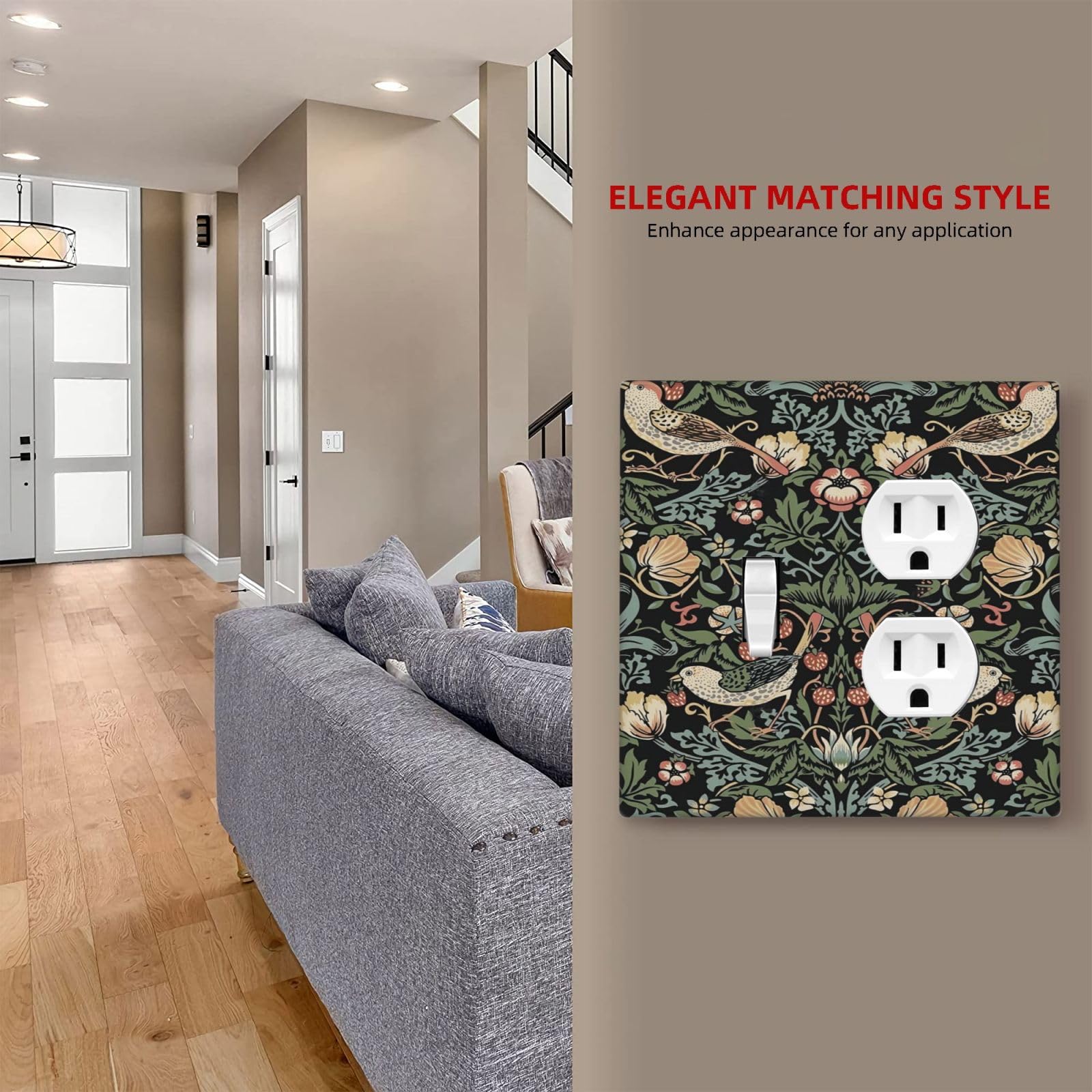 Vintage Birds Wall Plates - Decorative Outlet Covers -7 Vintage Birds Wall Plates - Decorative Outlet Covers -7