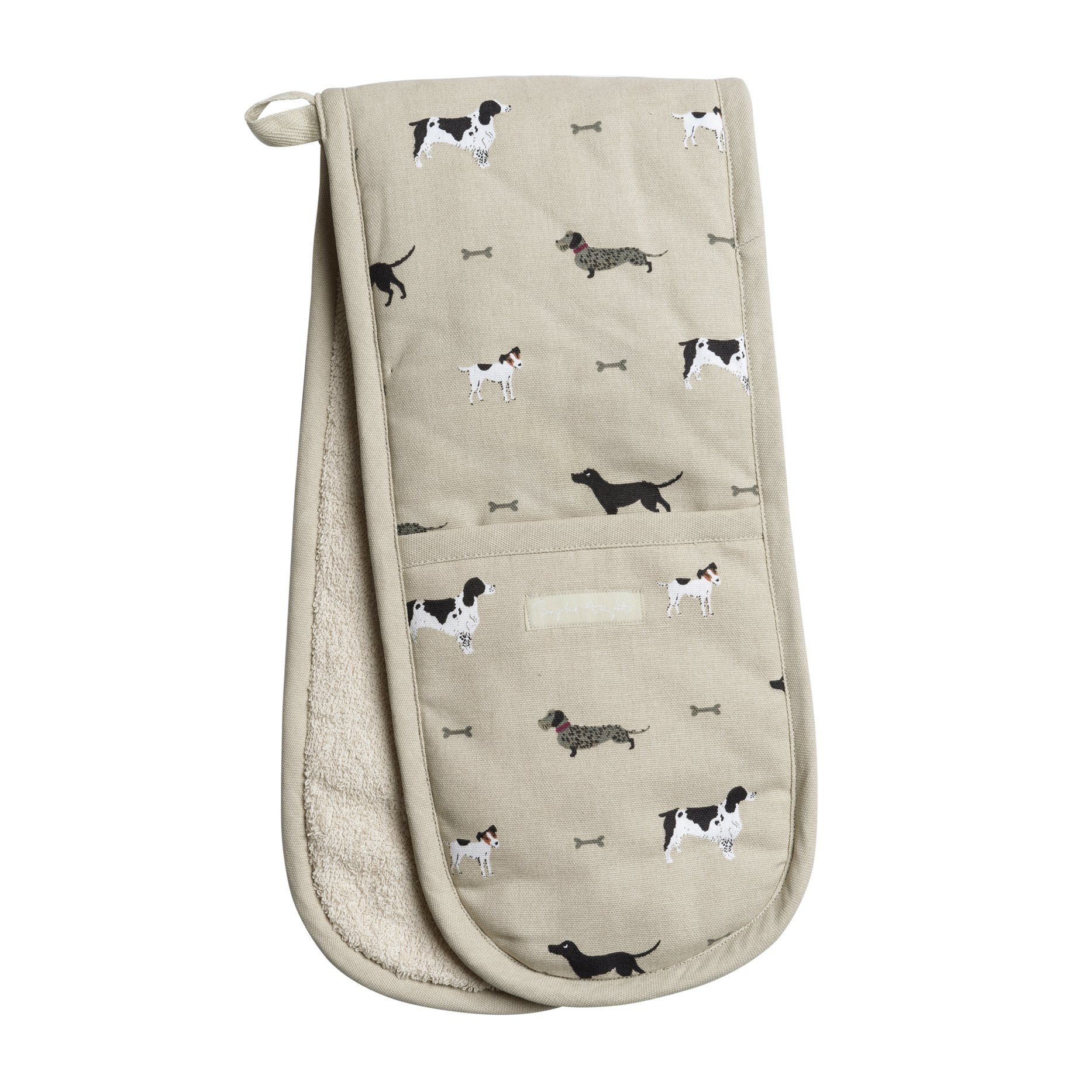 Sophie Allport - Woof Double Oven Gloves, Heat Resistant, Thermal Layer, Kitchen Accessories, Dog Print