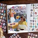12PCS Sheets Retro Alphabet Stickers, Vintage Scrapbook Stickers Letter Sticker Set with Numbers, Aesthetic Scrapbooking Stickers and Sticker Letters for Journal Planner Notebook Crafts