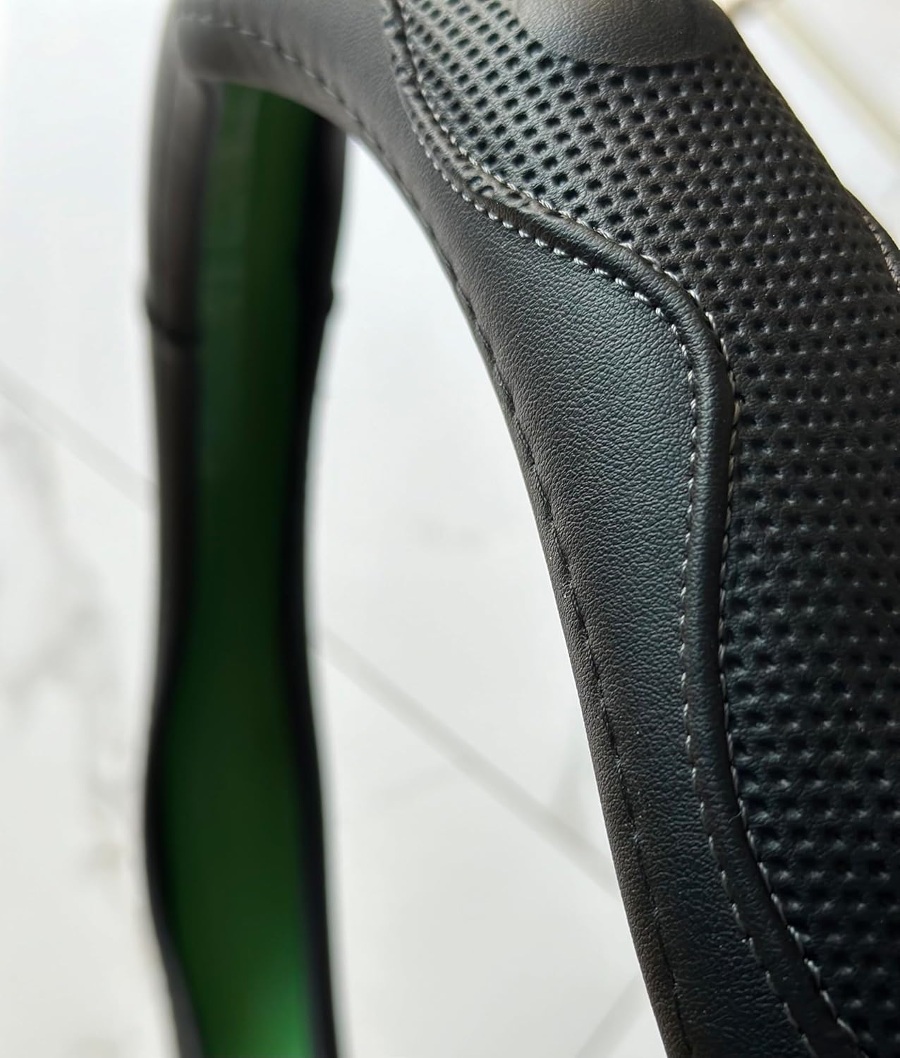 Leather Steering Wheel Cover 15 Inch – Real Leather with Silicone Lining, Non-Slip Universal Fit for Cars, SUVs & Trucks (Measure Before Purchase)