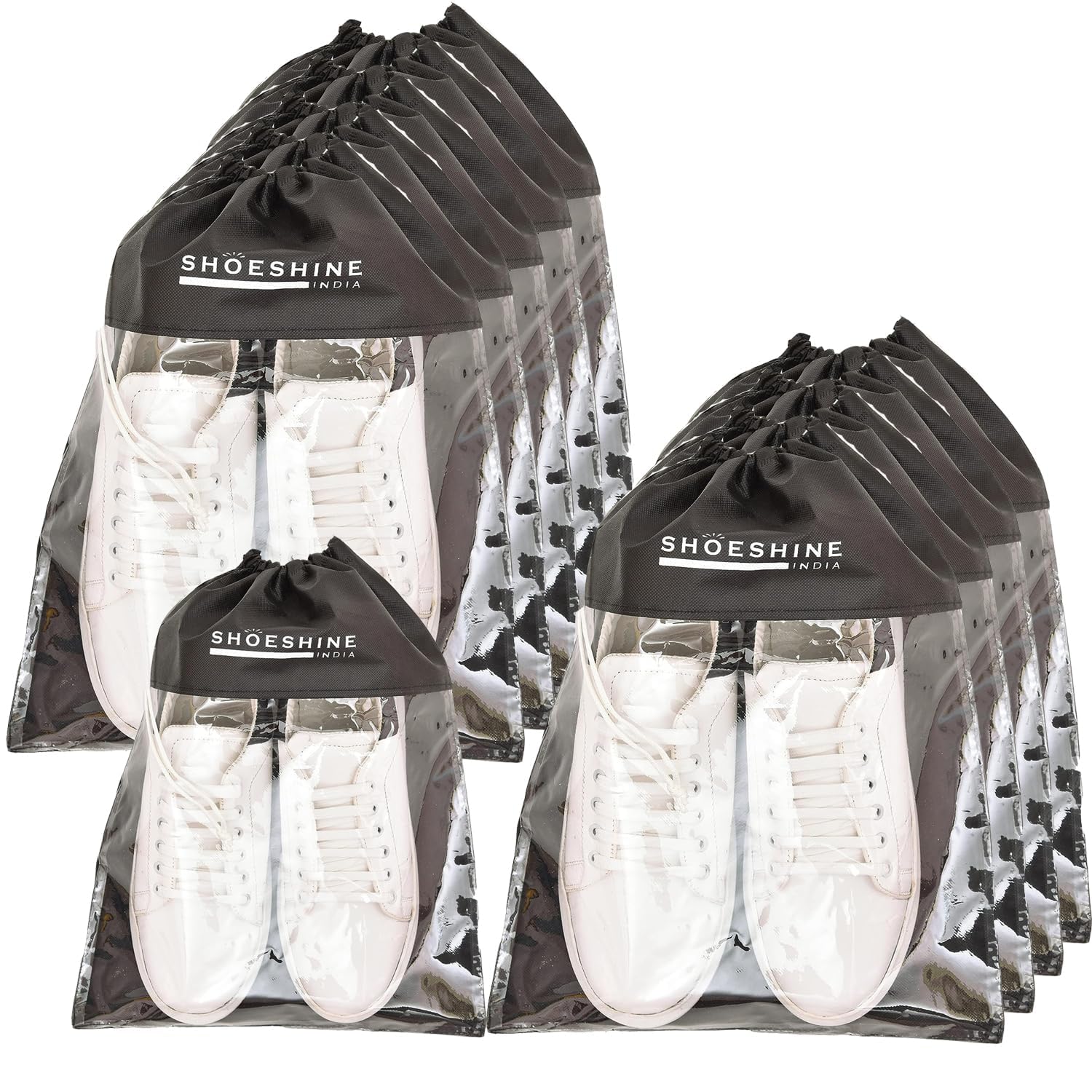 Shoe Bag (Pack of 24 Shoe Bags) Travel Shoe Pouch with Big Window - Unisex Shoe Covers Shoe Shoe Organizer and Storage-image-27