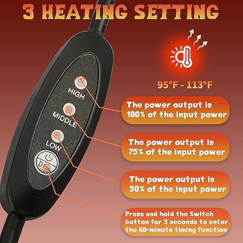 Miniatura 2 de Manta térmica de 12 V para automóvil, lavable a máquina, manta eléctrica de viaje, manta térmica de franela para automóvil, camión, SUV, camioneta,