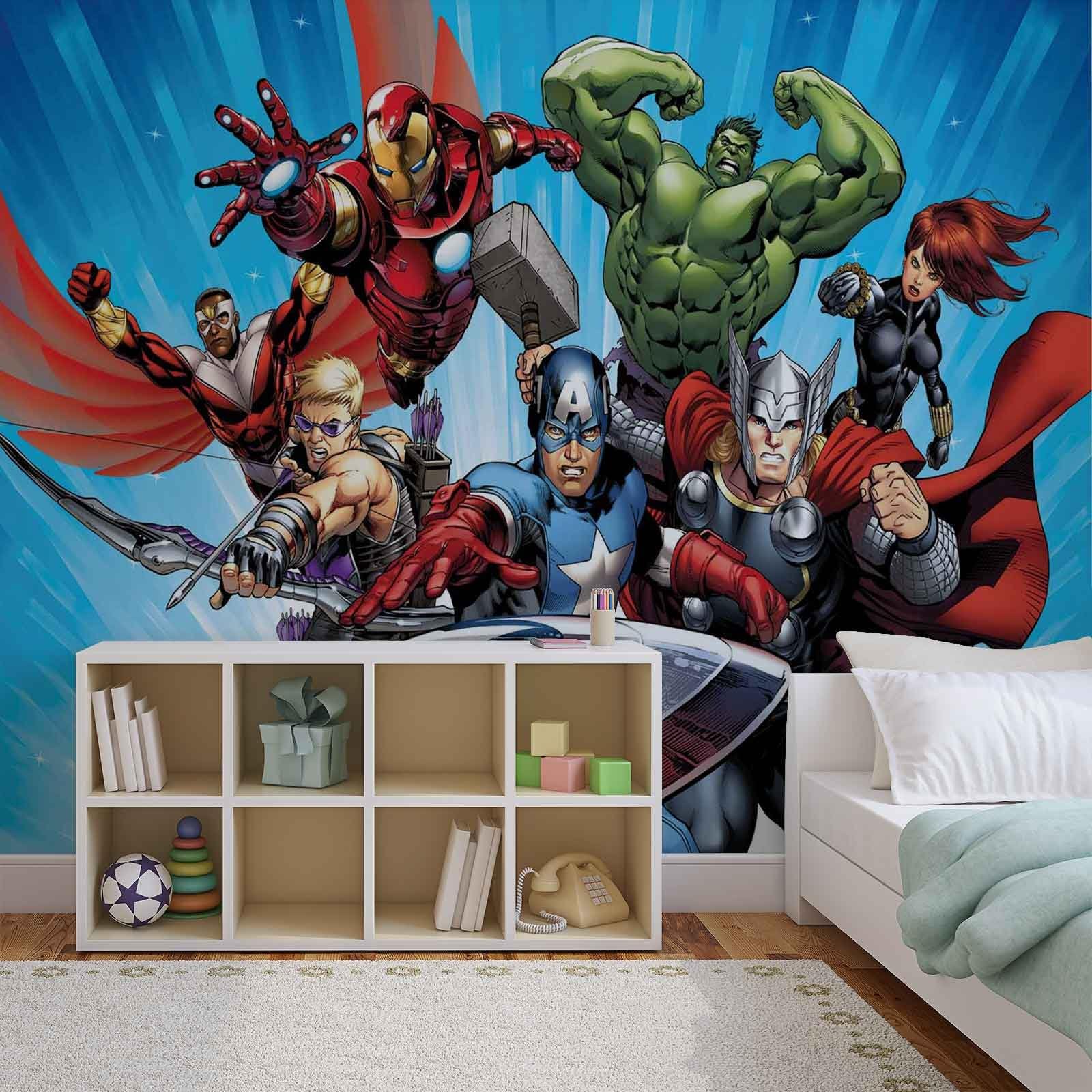 Boy Multi Listing, Fleece (Easyinstall), Marvel Avengers 1, XXL - 312cm x 219cm