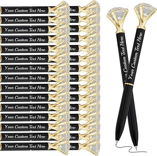 Miniatura 11 de Bolígrafos de diamantes con cristal personalizado dorado personalizado con nombre grabado a granel bolígrafos de metal personalizados bolígrafos