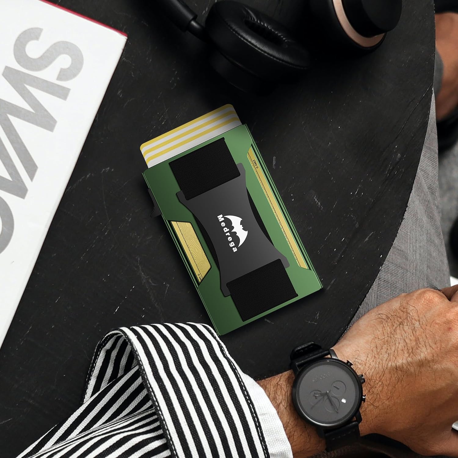 Smart Wallet for Men Slim Minimalist: Metal Pop Up Wallet - RFID Front Pocket Credit Card Holder - Gift for Male Husband at Anniversay Brithday - Image 8