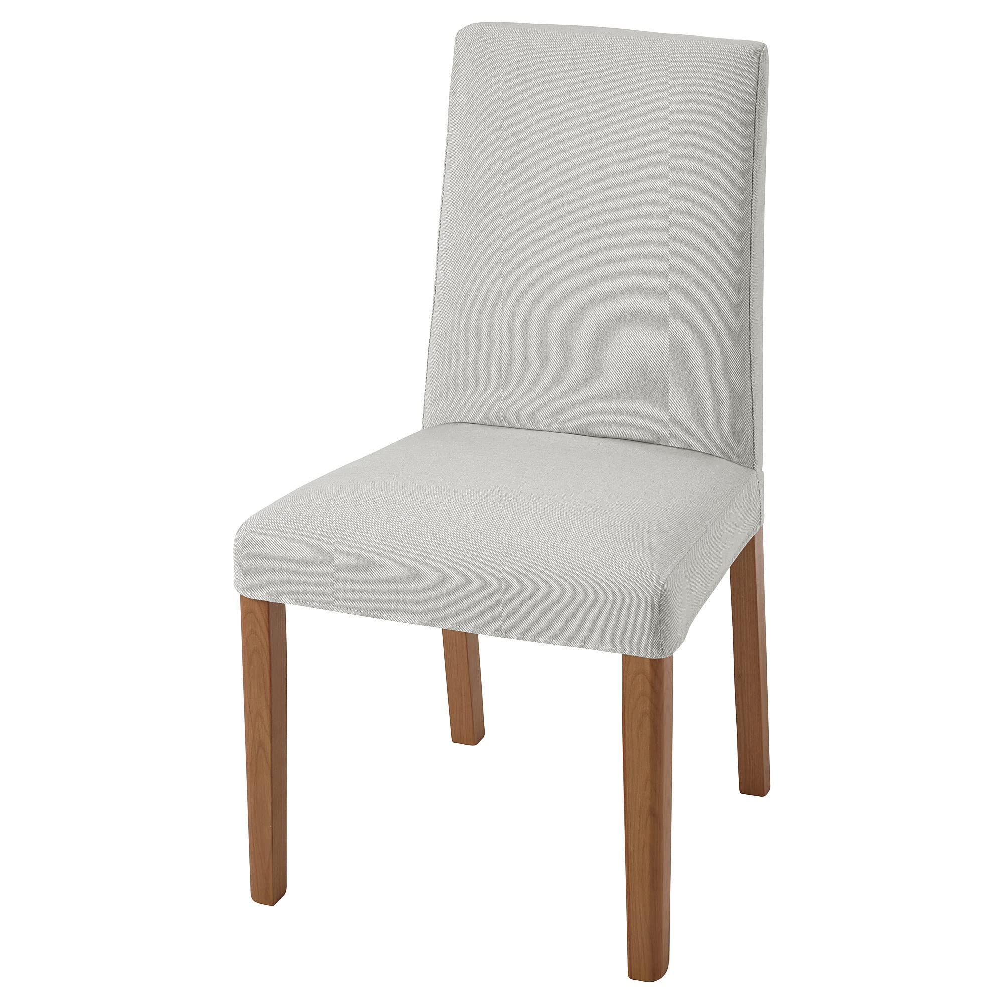 Chaise BERGMUND avec housse Orrsta lavable gris clair et pieds effet chêne