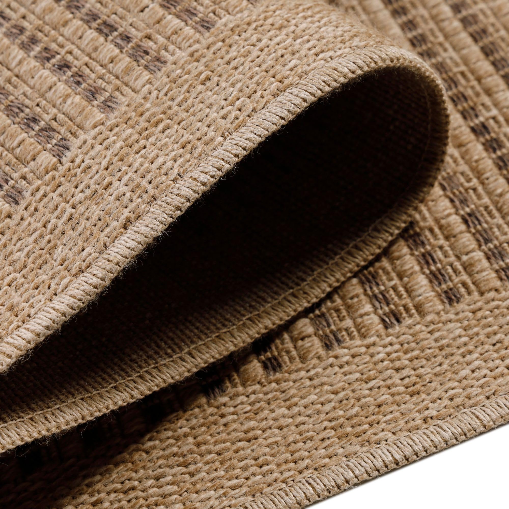 Carpetsale24 Tappeto da Esterno Impermeabile 160x230 cm Nero - Tappeto Resistente alle Intemperie e Lavabile in Lavatrice - Tappeto per Terrazza, Balcone, Campeggio, Giardino