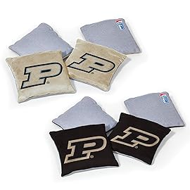 Wild Sports NCAA Purdue Boilermakers 8pk Dual Sided Bean Bags, Team Color
