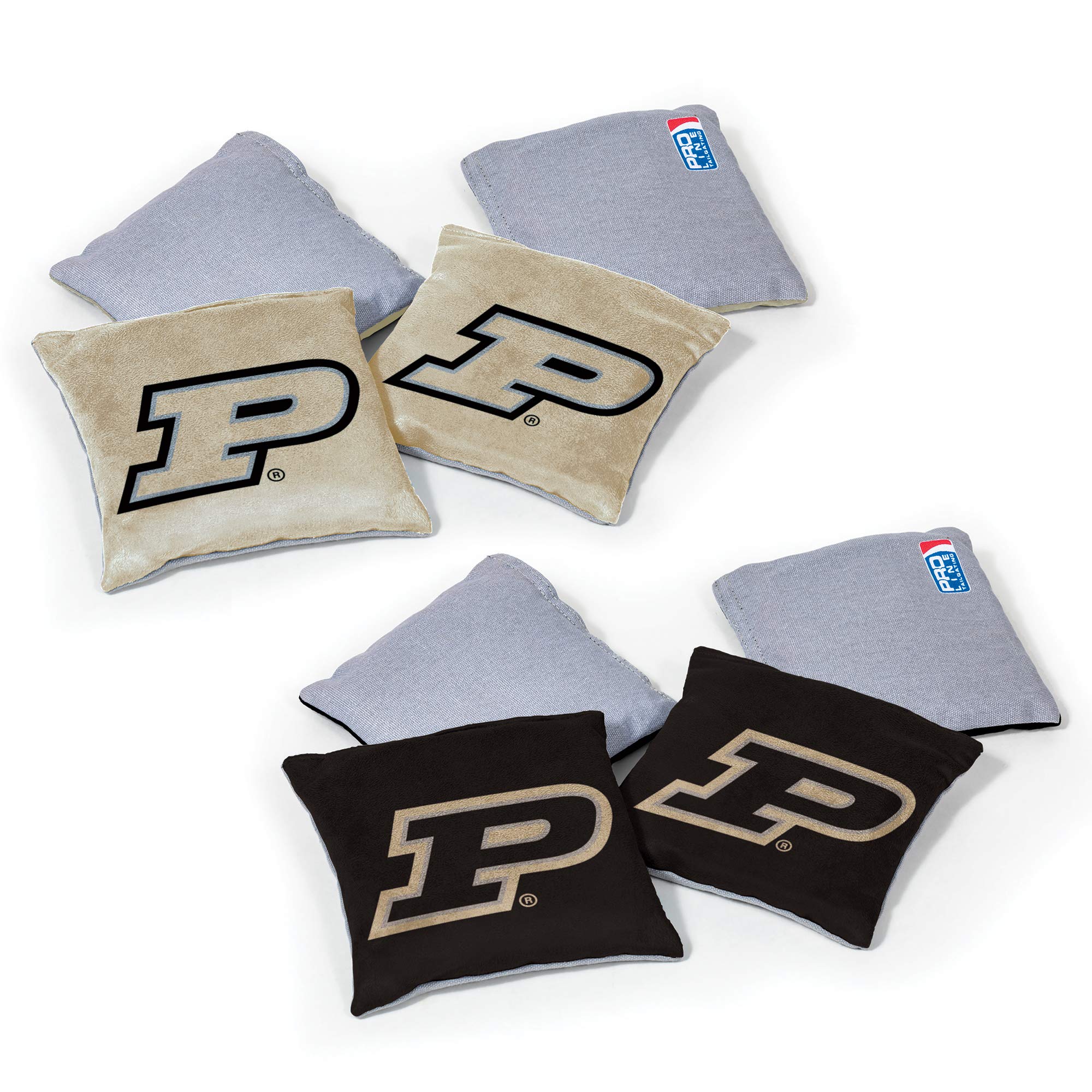 Wild Sports NCAA Purdue Boilermakers 8pk Dual Sided Bean Bags, Team Color
