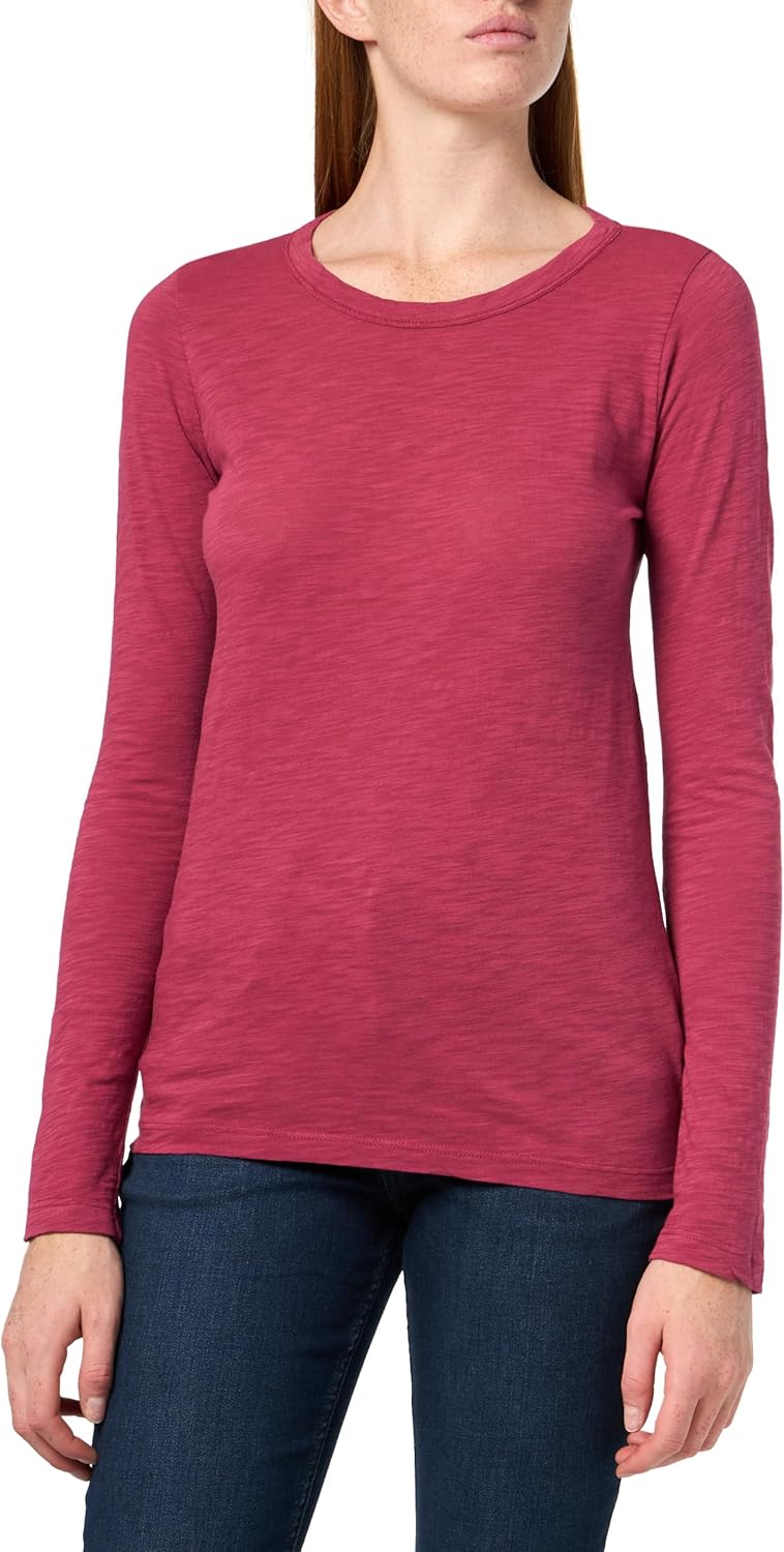 VELVET BY GRAHAM & SPENCER Women's Lizzie Velvet Originals Long Sleeve Tee, Garnet, X-Small