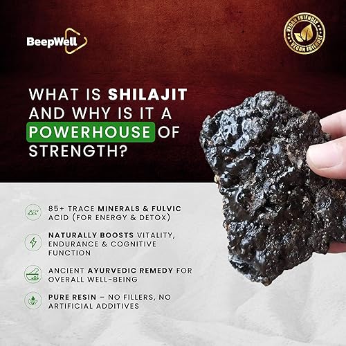 Miniatura 2 de Shilajit ResinaCápsula Himalaya Pure Natural Vitality Boosters con Adaptógenos Energía y Bienestar Suplemento Natural