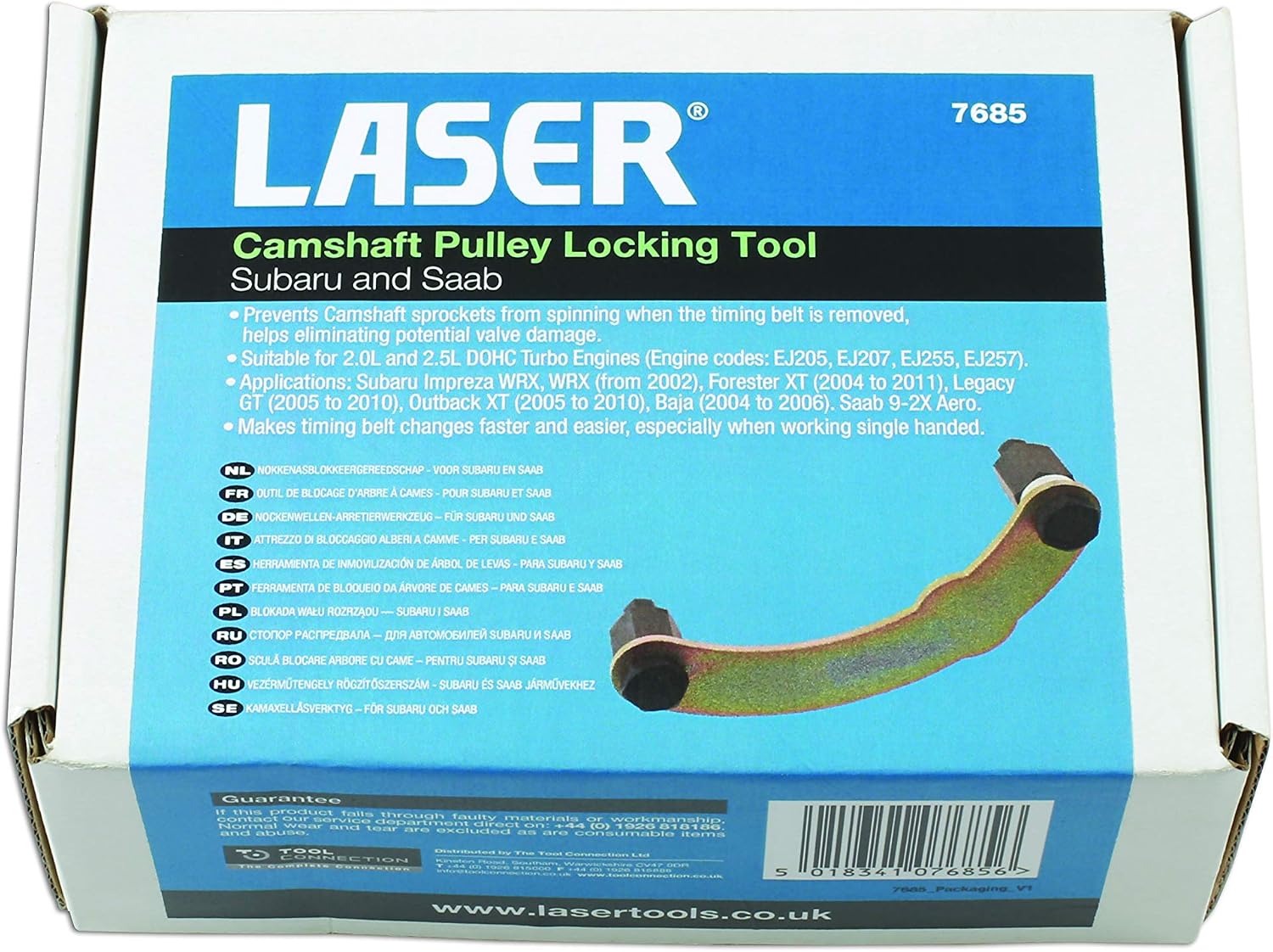 Laser Tools 7685 Camshaft Pulley Locking Tool-Subaru & Saab