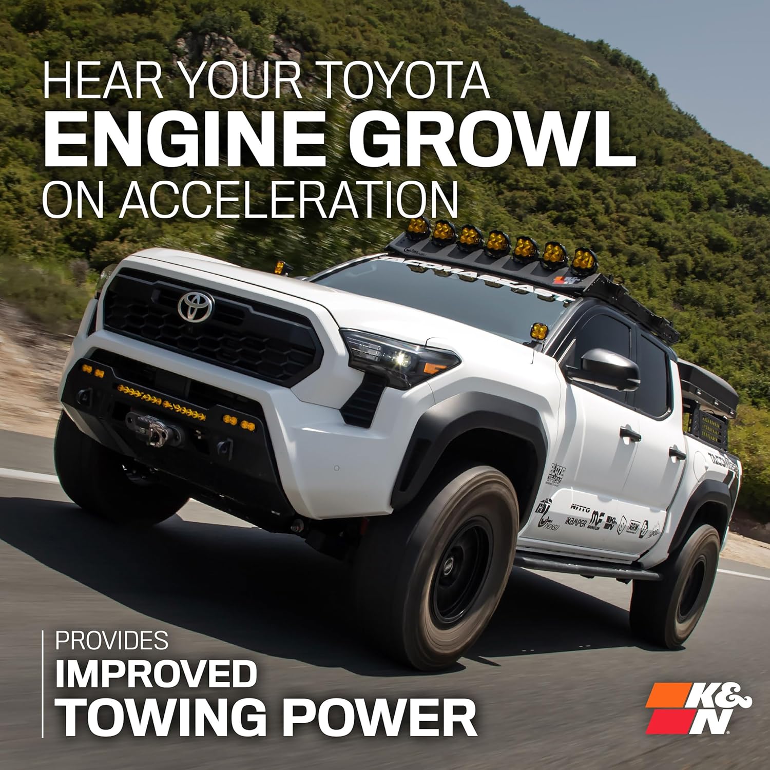 K&N Cold Air Intake System: High-Flow Air Filter, Increase Performance & Towing: Compatible with 2024-2025 Toyota: Land Cruiser, Tacoma, 77-9043KP