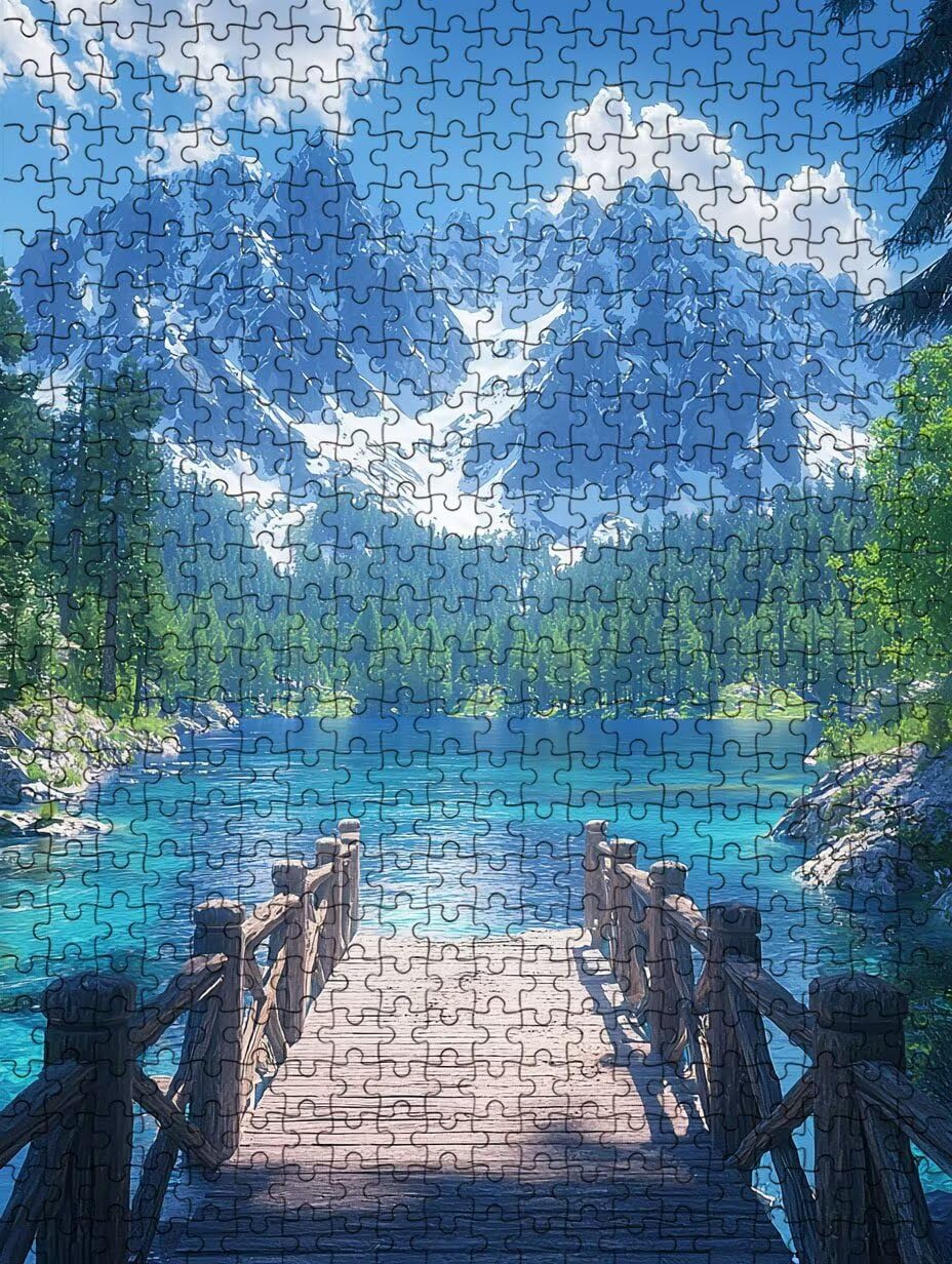 Puzzle 5000 Teile Erwachsene, Jigsaw Puzzle Erwachsene 5000 Teile, Woodbridge See Puzzles, Impossible Klassische Puzzles, Herausfordernde Familie Spiele, für Home Decor und Geschenke DX0YL2-720