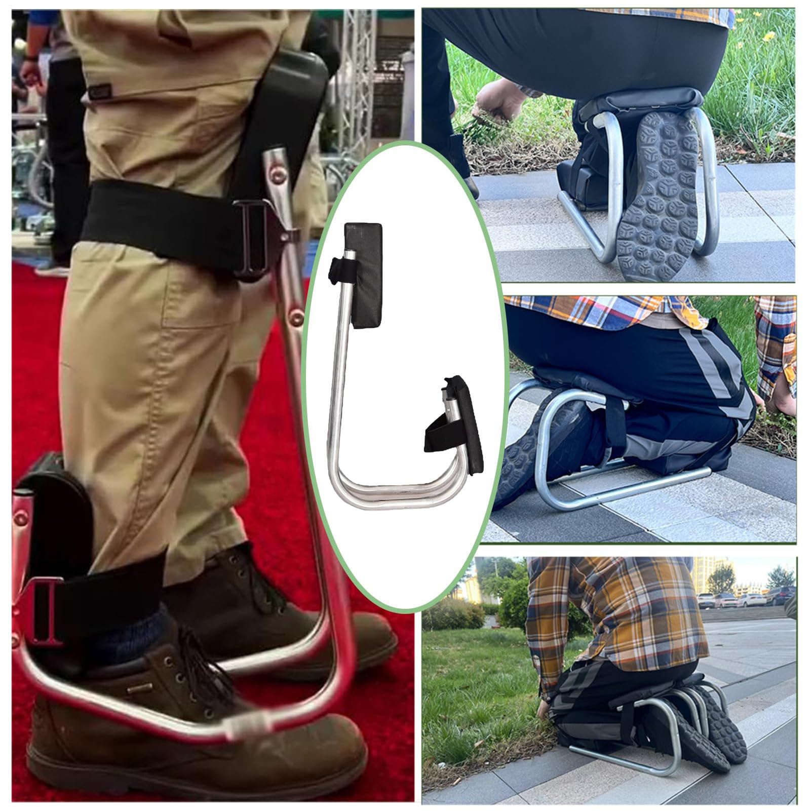 Rodillera, Silla de Rodillera para Trabajo, Banco de Rodilla para Jardinería, Silla de Apoyo de Tobillera Portátil Ahorro de Trabajo Ergonómico Rodilleras Mecánico de Construcción
